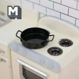 Dollhouse Supplies kitchen copper plated cooking pot with lid doll house cookware miniature cookery - E050