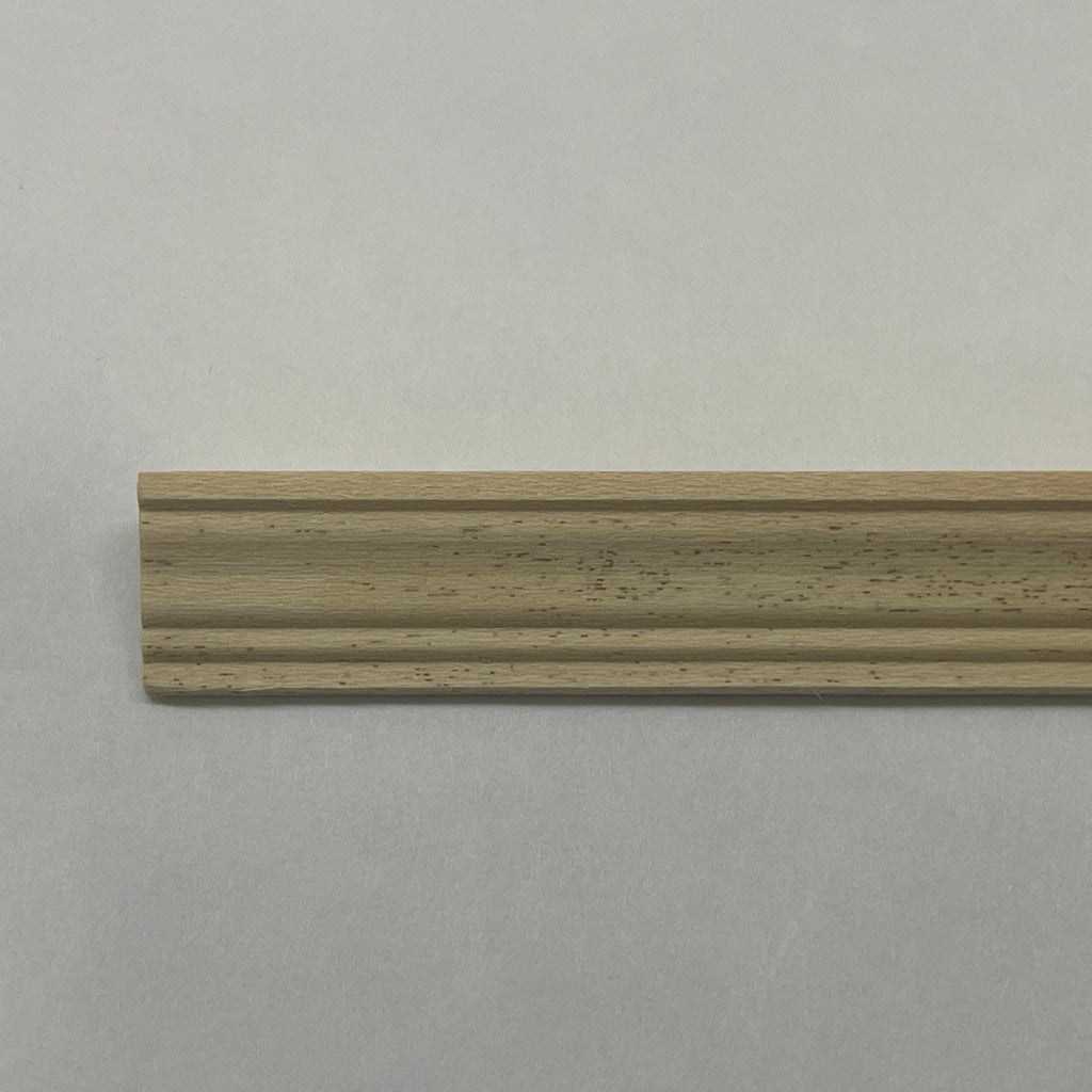 Miniature Ridged Wood Cornice Molding for Dollhouse Ceilings, 17-11/16 inch long