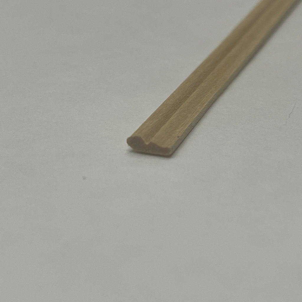 Miniature Narrow Wainscot Wood Rail for Dollhouse Walls, 17-11/16 inch long