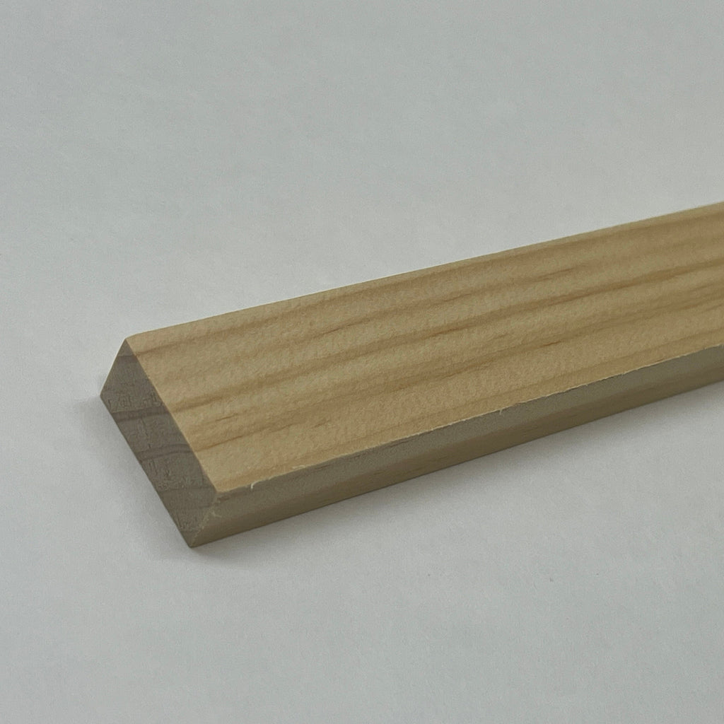 Miniature Flat Wood Timber for Dollhouse Columns and Beams, 1 x 1/2 inch, 17-11/16 inch long