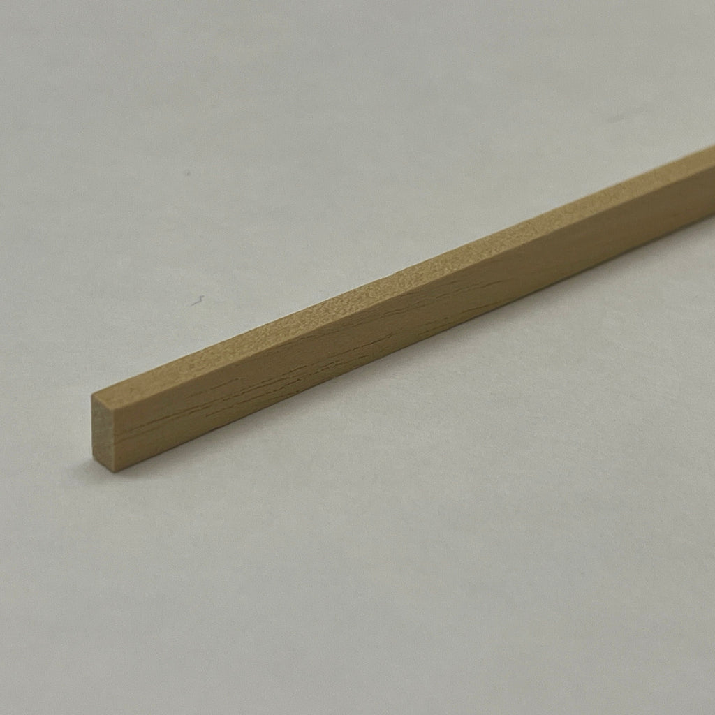 Miniature Flat Wood Strips for Dollhouse Trim and Framing, Set of 4, 1/4 x 1/8 inch, 12 inch long