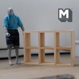 Dollhouse Supplies Miniature 2 x 3 Shelf Unit Divider 1:12 Scale Unpainted Box Shelves - C032