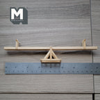 1:12 Scale Miniature Wood Seesaw, A Frame Pivot, 7-3/4 inch long, DIY Dollhouse Supply