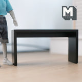 Dollhouse Console Table 1:12 Scale Miniature Furniture Black Foyer Table 4-13/16 inch long (black) - C023