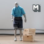 Miniatura in scala 1:12 cassette in legno grezzo, set da 3, lunghe 1-9/16 inch, accessori fai da te per casa delle bambole