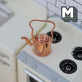 Miniature Copper Kettle 1:12 Scale Dollhouse Supplies Goose Neck Kettle with Handle Water Boiler with Lid - E097