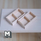 Miniature Divided Crates 1:12 Scale Dollhouse Supplies Fruit Crate Vegetables Crate Food Crate Wine Crate Display Crate Set of 2 - F057
