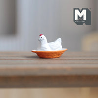 Miniature Metal Chicken Gratin Dish 1:12 Scale Dollhouse Kitchen Dish Chicken Casserole Dish - E059