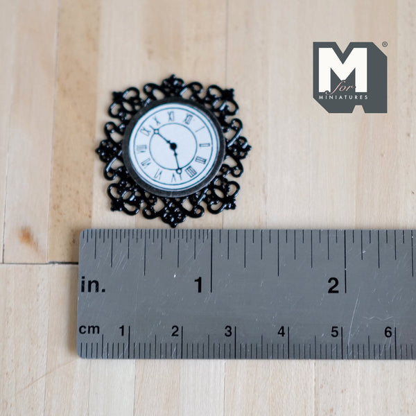 Dollhouse Wall Clock 1:12 Scale Miniature Clock - B051