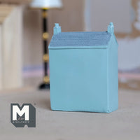 Dollhouse miniature 1:144 Resin The Montgomery house mini home tiny house-in-a-house cast resin (blue) - C078