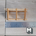 1:12 Scale Miniature Wood Corner Shelf Unit, 3 Tiers, 3-3/4 inch tall, DIY Dollhouse Supply (brown)