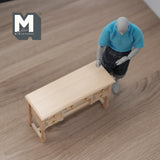 Dollhouse Supplies Dressing Table 1:12 Scale Unpainted Miniature Vanity Table with 5 Drawers 4-3/16 inch long - i030