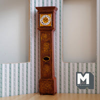 1:12 Dollhouse Miniature Tall Case Clock Grandfather Clock Floor Clock Long Case Clock (cast resin) - B036