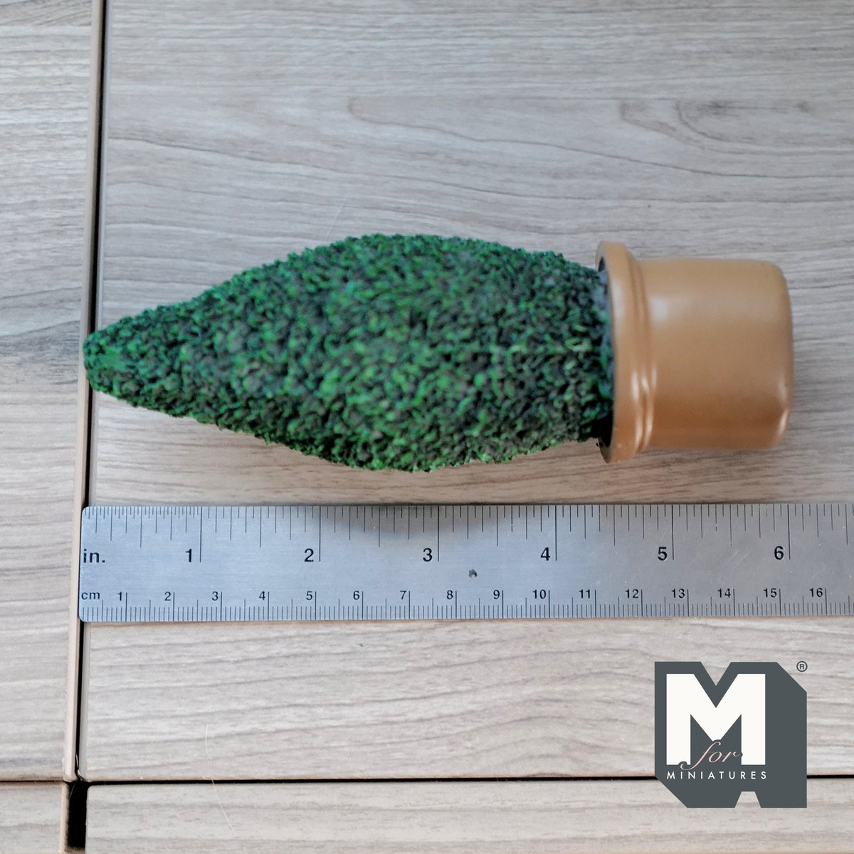 Miniature Topiary Plant with Round Base Pot 1:12 Scale Dollhouse Supplies Garden Tree 5-11/16 inch tall - B018