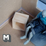 Unpainted Miniature Storage Shelf 1:12 Scale Dollhouse Supplies Shelving Unit Coffee Table End Table Unfinished - D026