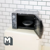 Dollhouse Supplies Microwave 1:12 Scale Miniature Kitchen Appliance Oven (black) - C091