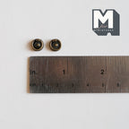 Miniatura in scala 1:12 maniglie ad anello in ottone anticato per cassetti per casa delle bambole, set da 2, Ø 5/16 inch