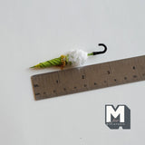 Dollhouse miniature parasol , Miniature umbrella, Miniature umbrella, Dollhouse umbrella, Dollhouse umbrella (green) - G053