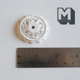 Dollhouse Ceiling Rose Miniature Victorian Style Georgian Ceiling Rose Plaster Ceiling Carving 1-1/2" (cast resin)