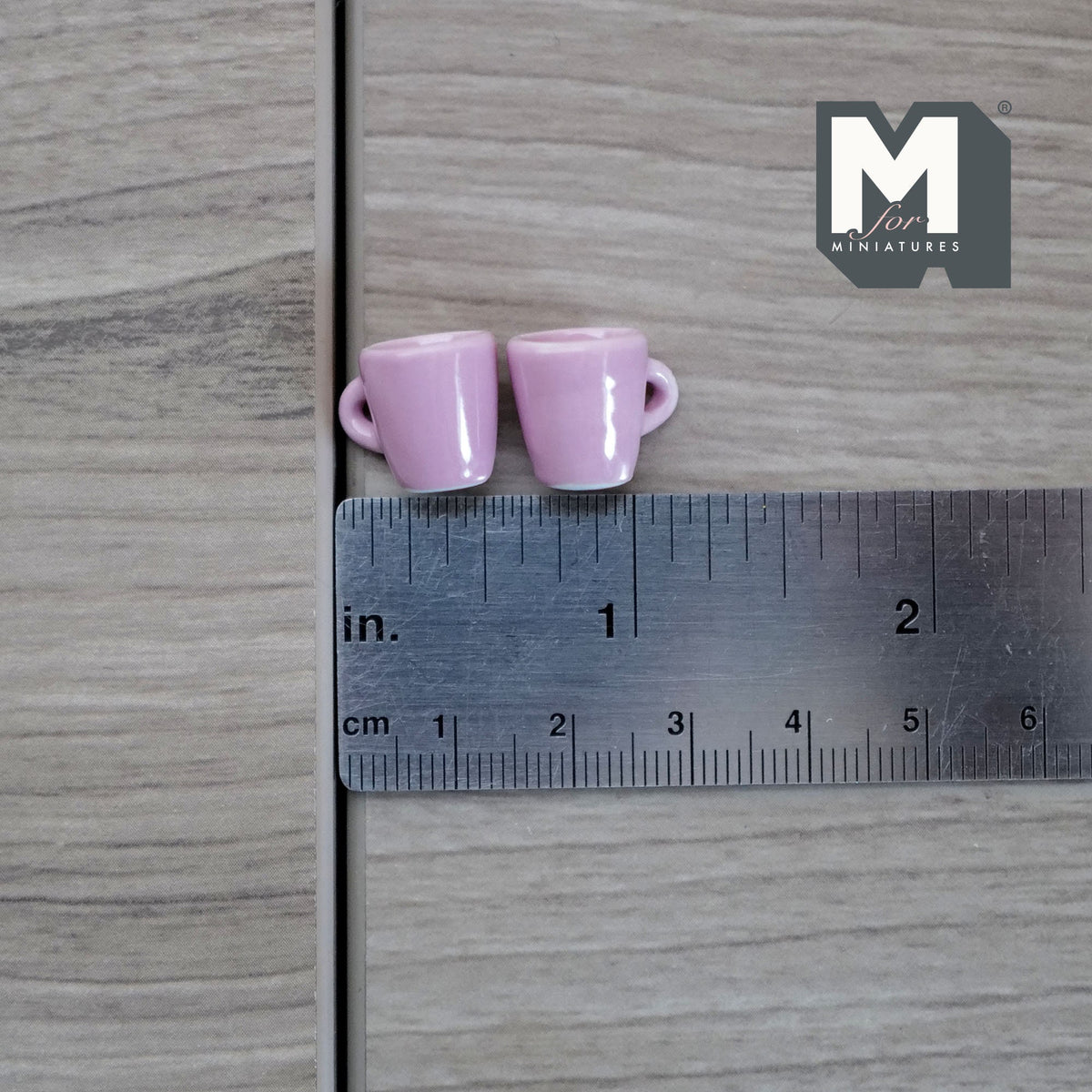 1:12 miniature ceramic coffee mug with handle tea cup set of 2 - A076