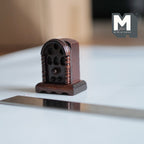 Radio de table miniature style cathédrale à l'échelle 1:12, 4,1 cm (1-5/8 po) de hauteur, accessoire pour maison de poupée à monter soi-même (marron)