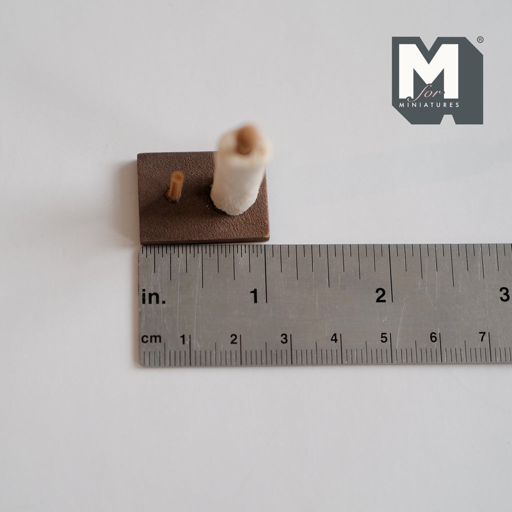 1:12 Scale Miniature Wood Paper Towel Holder with Roll, 1-3/8 inch tall, DIY Dollhouse Supply