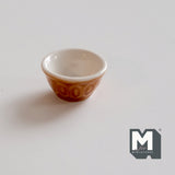 Miniature Ceramic Bowl 1:12 Scale Dollhouse Salad Bowl 1"(Dia.) (brown) - A032