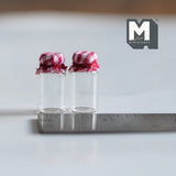 Miniature Glass Jars 1:12 Scale Dollhouse Supplies Clear Jars Set of 2 - E091
