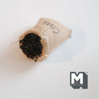 1:12 Scale Miniature Burlap Sack of Coal, Large, Open Top, 2-13/16 inch tall, DIY Dollhouse Supply (filled with sand)