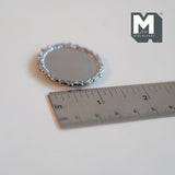 Miniature Metal Round Tray 1:12 Scale Dollhouse Supplies Kitchen Accessories 1-7/16" (Dia.) - F065