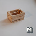 1:12 Scale Miniature Unpainted Wood Crate, Slatted, Open Top, 1-15/16 inch long, DIY Dollhouse Supply