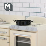 Dollhouse Supplies kitchen copper plated cooking pot with lid doll house cookware miniature cookery - E050