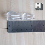 1:12 Dollhouse Miniature Clear Vase Set of 2 (plastic) - B065