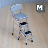 1:12 Dollhouse Supplies Miniature Furniture / Dollhouse Supplies Miniature Step Stool High Chair 1950s Style Black - D020