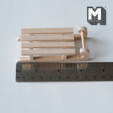 Miniature Wood Sledge , 1:12 Scale Dollhouse Wooden Sledge , Toboggan , Dollhouse Sleigh , Snowmobile 3-1/4 inch long (medium) - D069