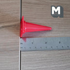 1:12 Scale Miniature Traffic Cone with Square Base, 2-5/16 inch tall, DIY Dollhouse Supply (red)