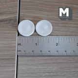 Miniature Round Plates Set of 2 Dollhouse 1:12 Scale Ceramic White Plates 13/16 inch (Dia.) - A040