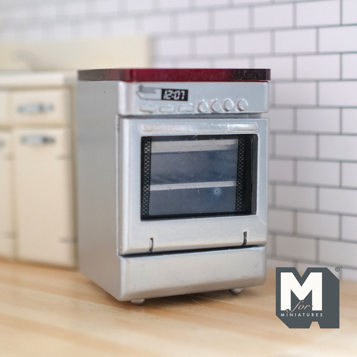 Dollhouse Induction Stove Top with Oven , 1:12 Scale Miniature Range (non-working) - K040