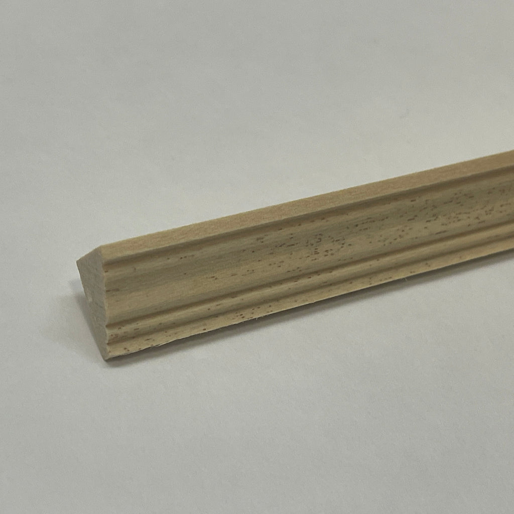 Miniature Ridged Wood Cornice Molding for Dollhouse Ceilings, 17-11/16 inch long