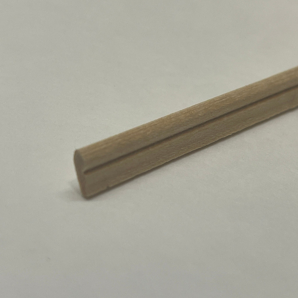 Miniature Narrow Wainscot Wood Rail for Dollhouse Walls, 17-11/16 inch long