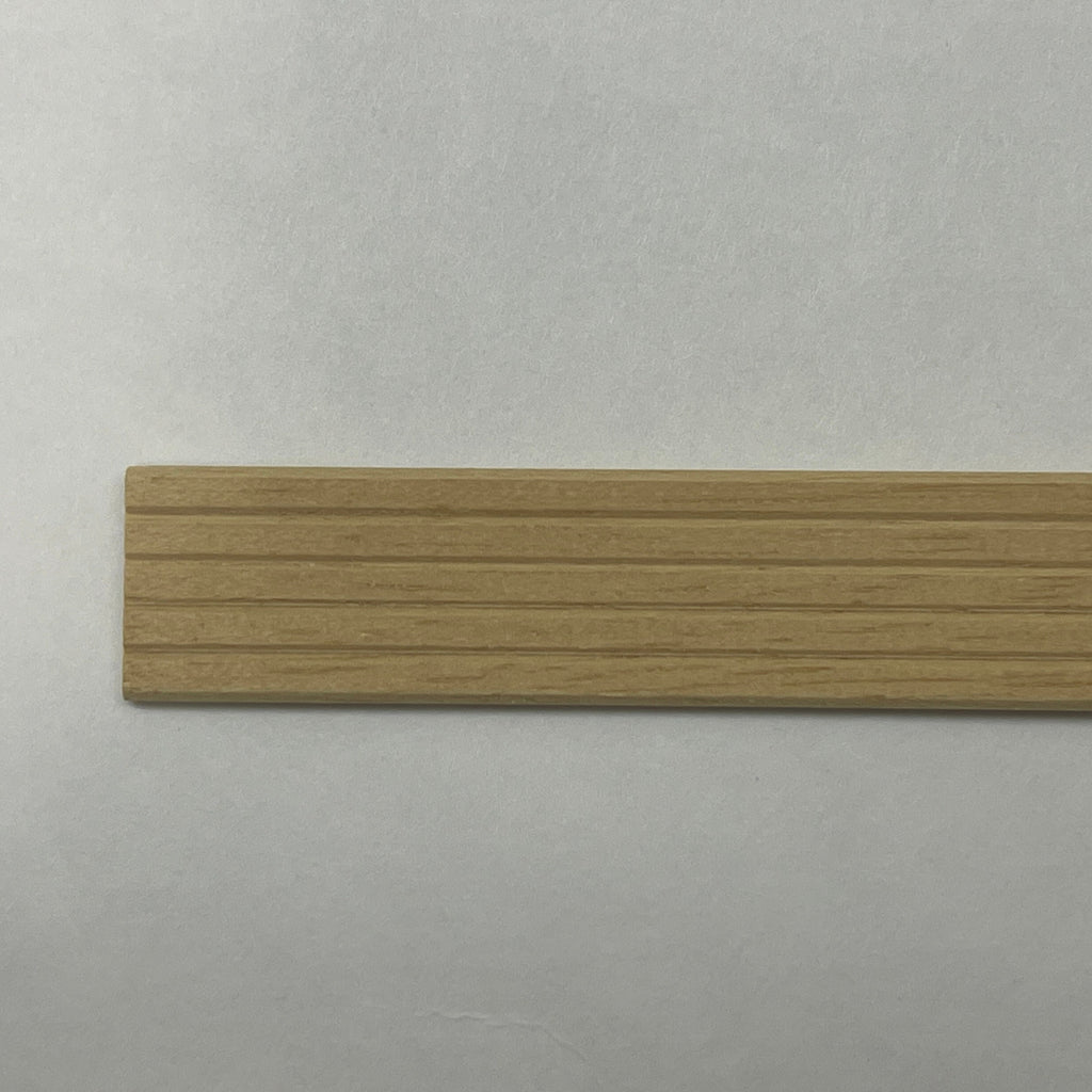 1:12 Scale Miniature Dollhouse Unpainted Grooved Decking Plank, Set of 6, 17-11/16 inch long