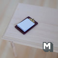 1:12 Scale Miniature Clipboard with Note Pad, 1 inch long, DIY Dollhouse Supply (burgundy)