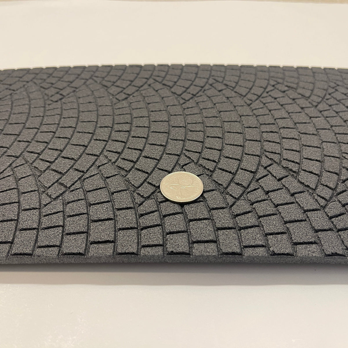 1:12 Scale Fan Pattern Cobblestone Paving Foam Board, 15-3/4 x 7-7/8 inch, DIY Dollhouse Supply