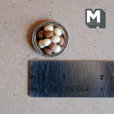 Miniature Fresh Eggs in Bowl 1:12 Scale Dollhouse Supplies Food Eggs - E034