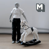 Dollhouse Rocking Horse Baby Horse Rocker 1:12 Scale Miniature (cast resin) - G094