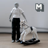 Dollhouse Supplies Rocking Horse Baby Horse Rocker 1:12 Scale Miniature (cast resin) - G094