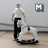Dollhouse Supplies Rocking Horse Baby Horse Rocker 1:12 Scale Miniature (cast resin) - G094