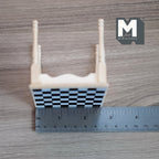 1:12 Scale Miniature Wood Checkerboard Table, Square Top, 2-5/8 inch tall, DIY Dollhouse Supply