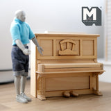 Dollhouse Upright Piano 1:12 Scale Miniature Vertical Piano Unfinished - K019