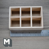 Dollhouse Supplies Miniature 2 x 3 Shelf Unit Divider 1:12 Scale Unpainted Box Shelves - C032